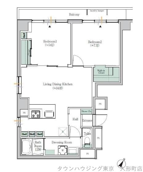 ブルックサイド水天宮前の物件間取画像