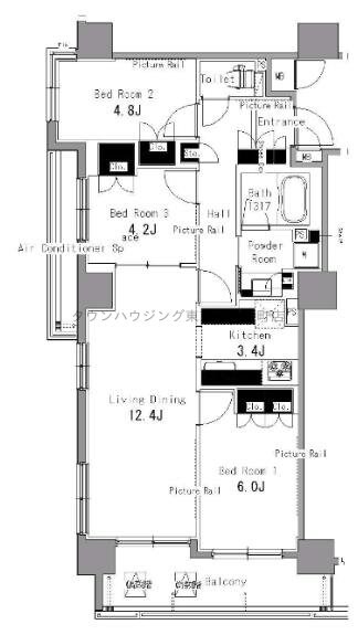 パークアクシス日本橋浜町の物件間取画像