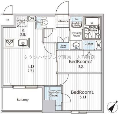 ビエラコート日本橋久松町の物件間取画像
