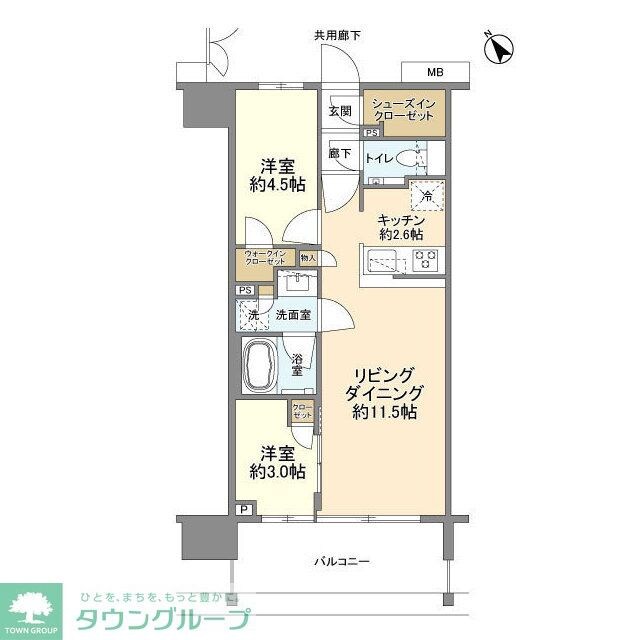 クレヴィア上野入谷の物件間取画像