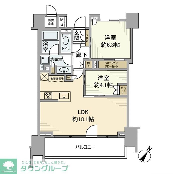 パークホームズ日本橋浜町ザテラスの物件間取画像