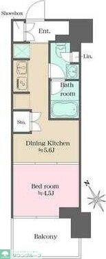 ウエリスアーバン水天宮前の物件間取画像