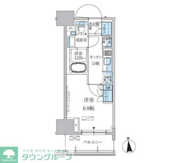 パークアクシス上野三丁目の物件間取画像