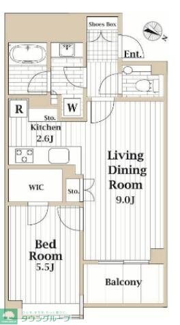 CREVIA日本橋浜町の物件間取画像