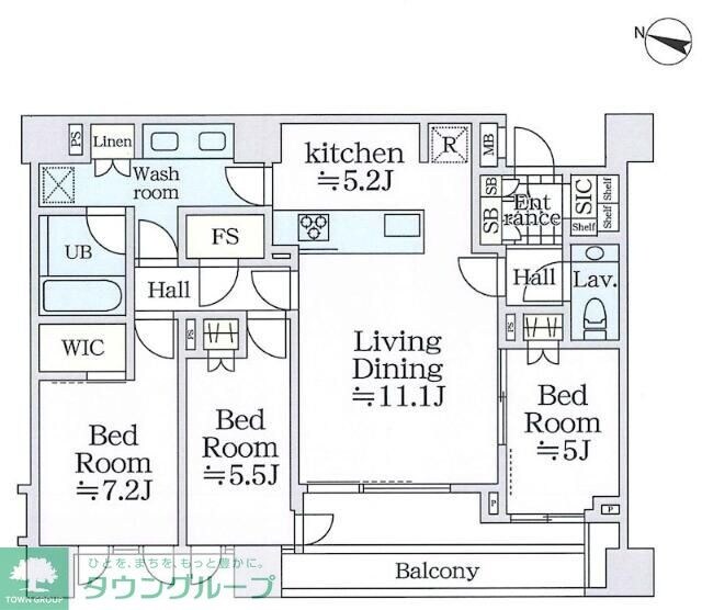 ザ・パークハウス千代田六番町の物件間取画像
