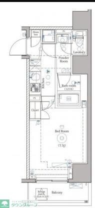 DIPS上野NORTHの物件間取画像