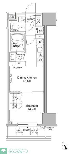 ザ・パークハビオ日本橋茅場町の物件間取画像