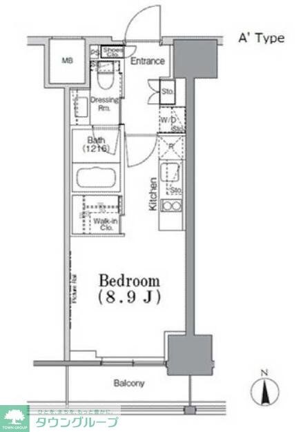 パークハビオ飯田橋の物件間取画像