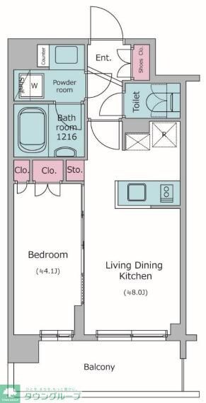 ドゥーエ菊川の物件間取画像