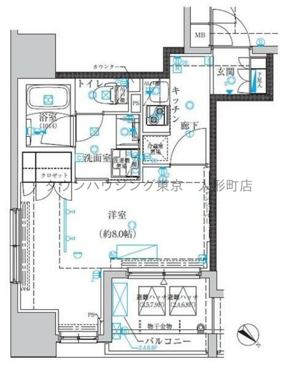 クレイシア日本橋水天宮前の物件間取画像