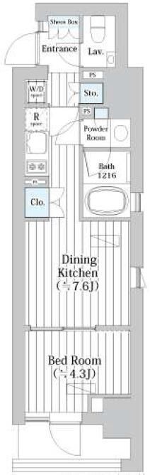 ライオンズフォーシア築地ステーションの物件間取画像
