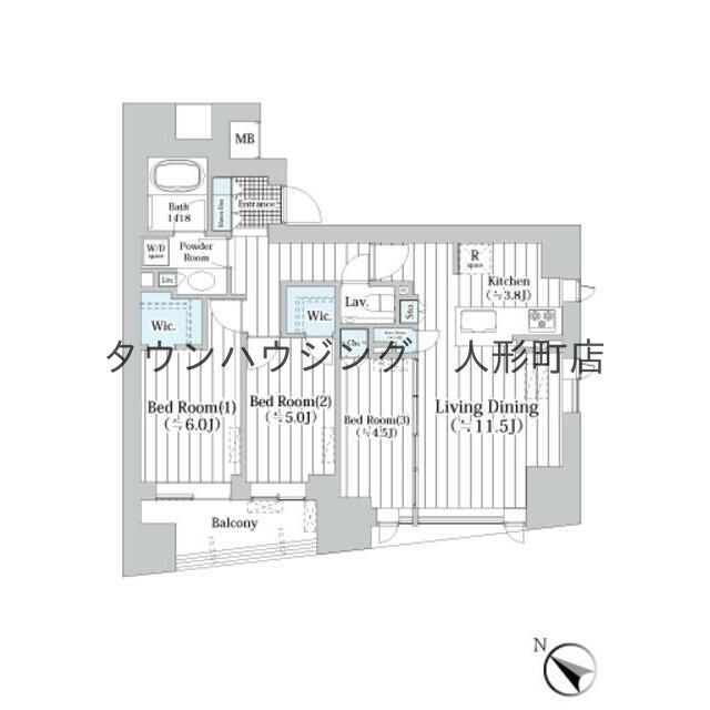 ザ・グランクラッセ日本橋イーストの物件間取画像