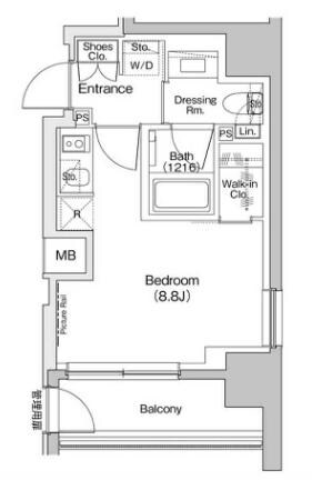 ザ・パークハビオ入谷の物件間取画像