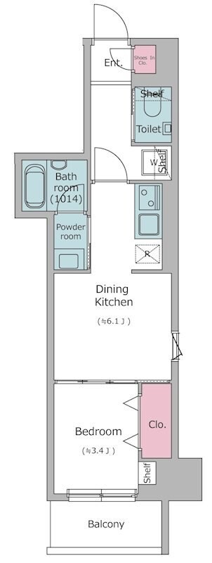 ドゥーエ入谷Iの物件間取画像