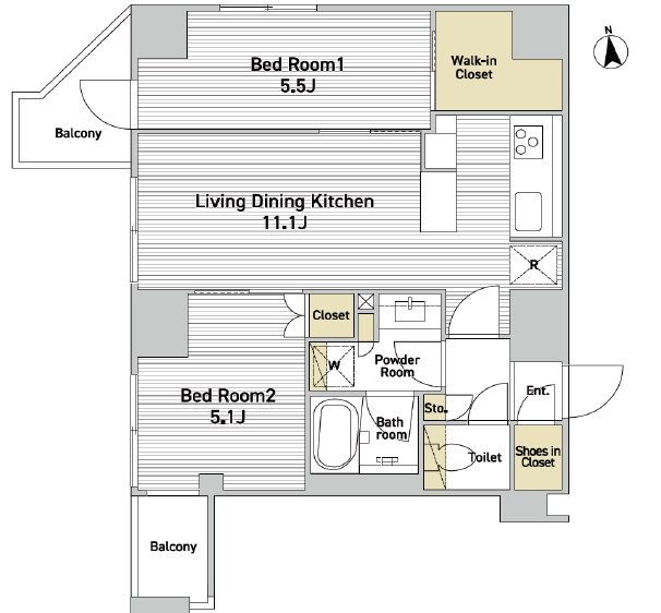 インプルーブ西日暮里の物件間取画像