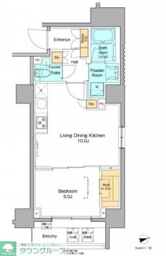 プラウドフラット上野松が谷の物件間取画像