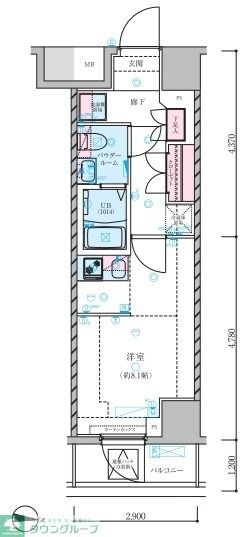 GENOVIA両国VI green veilの物件間取画像