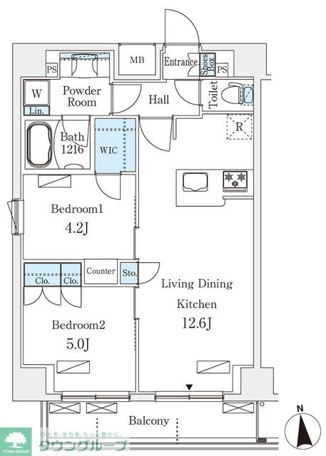 オープンブルーム浅草橋の物件間取画像