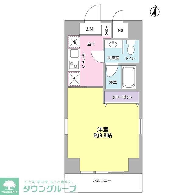 池之端加茂ビルAの物件間取画像