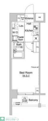 プラウドフラット森下IIIの物件間取画像