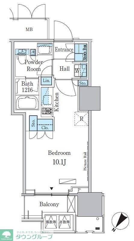 HARUMI FLAG PORT VILLAGE A棟の物件間取画像