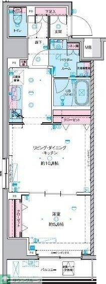 GENOVIA 東神田 green veilの物件間取画像