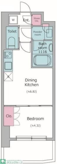 レジディア亀戸プレイスの物件間取画像