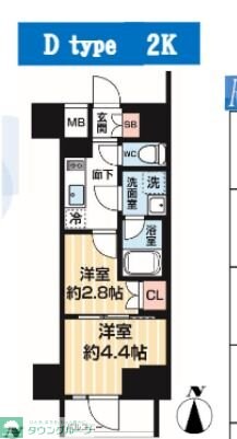 ARCOBALENO MINAMISENJUの物件間取画像