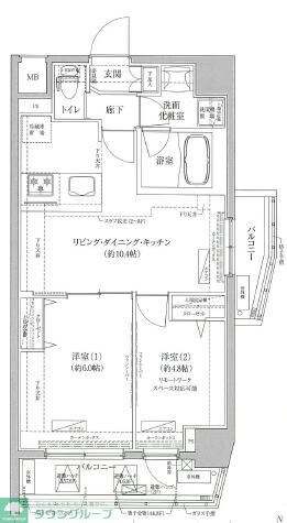 ティモーネプレミアムノルド亀戸の物件間取画像