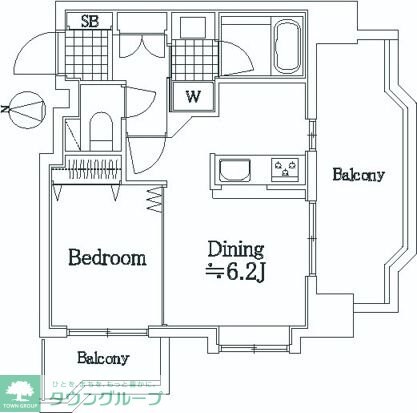 朝日パリオ鐘ヶ淵の物件間取画像