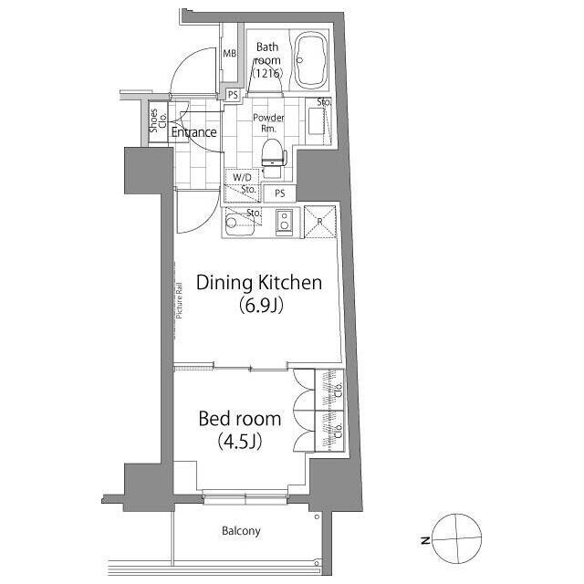 パークハビオ元浅草(パークハビオモトアサクサ)の物件間取画像