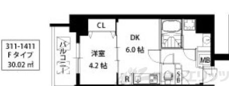 S-RESIDENCE江坂の物件間取画像