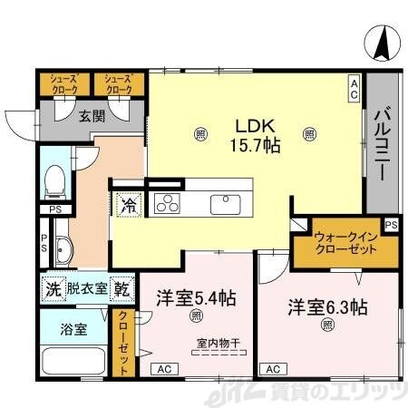 ブランノワール高槻の物件間取画像