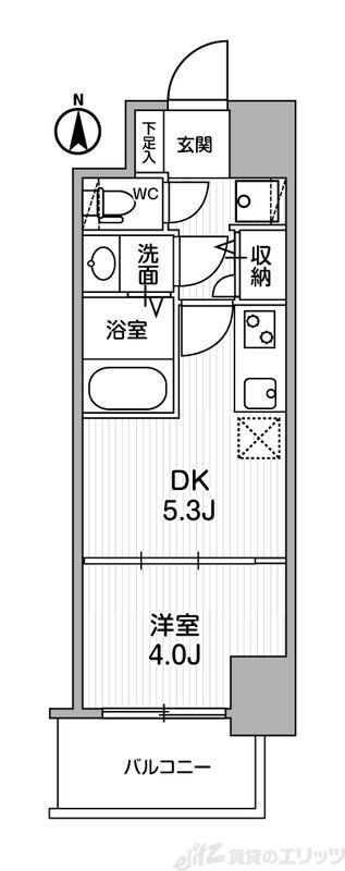 クレストコート江坂垂水町の物件間取画像