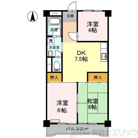 ヴィラ箕面の物件間取画像