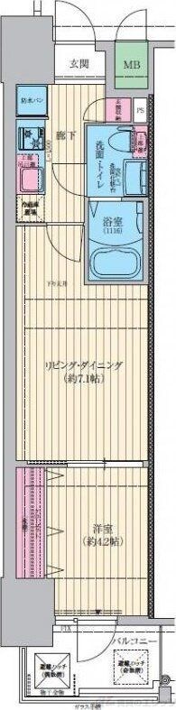 ファーストフィオーレ江坂公園の物件間取画像