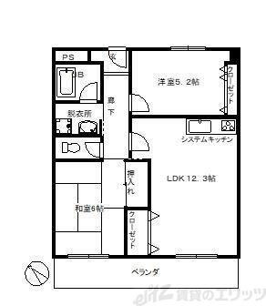 リバーサイドホームの物件間取画像
