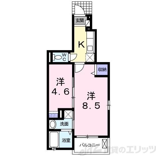 カーサユタカの物件間取画像
