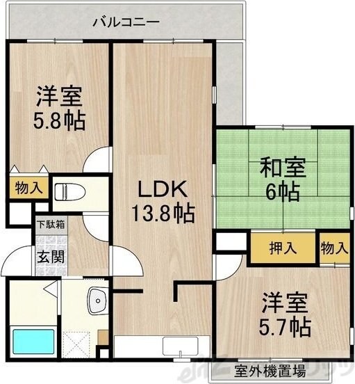 コート若園の物件間取画像