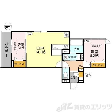D-residence東五百住町の物件間取画像