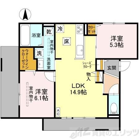 D-residence下田部Aの物件間取画像