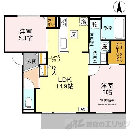D-residence下田部Aの物件間取画像