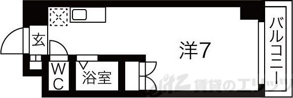 プレリュード江坂の物件間取画像