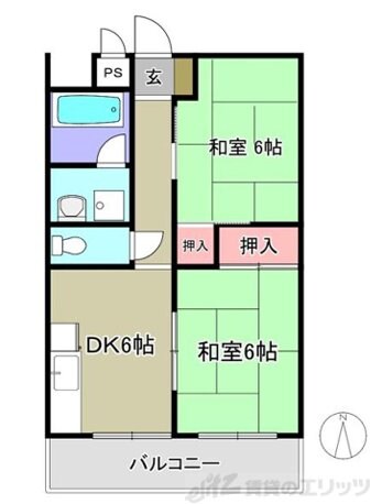 西田マンションの物件間取画像