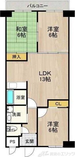 エクセレント千里丘の物件間取画像