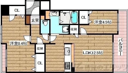 セレブ高槻北園町の物件間取画像