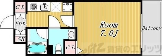 ハピネス江坂の物件間取画像