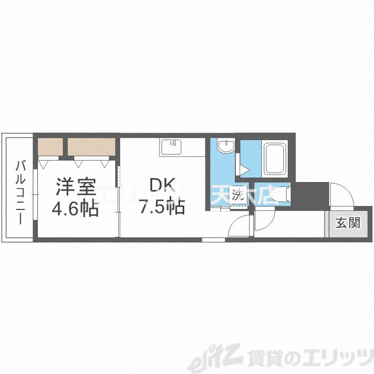 フジパレス上新庄駅北II番館の物件間取画像