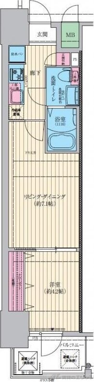ファーストフィオーレ江坂公園の物件間取画像