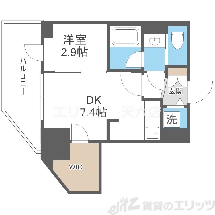 シーズンフラッツ梅田EASTの物件間取画像